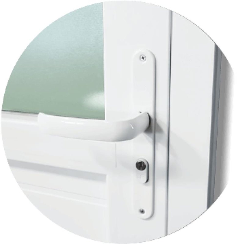 Porta 1 Vidro Temperado. Pvc Itec 216 X 90 Lado Esquerdo