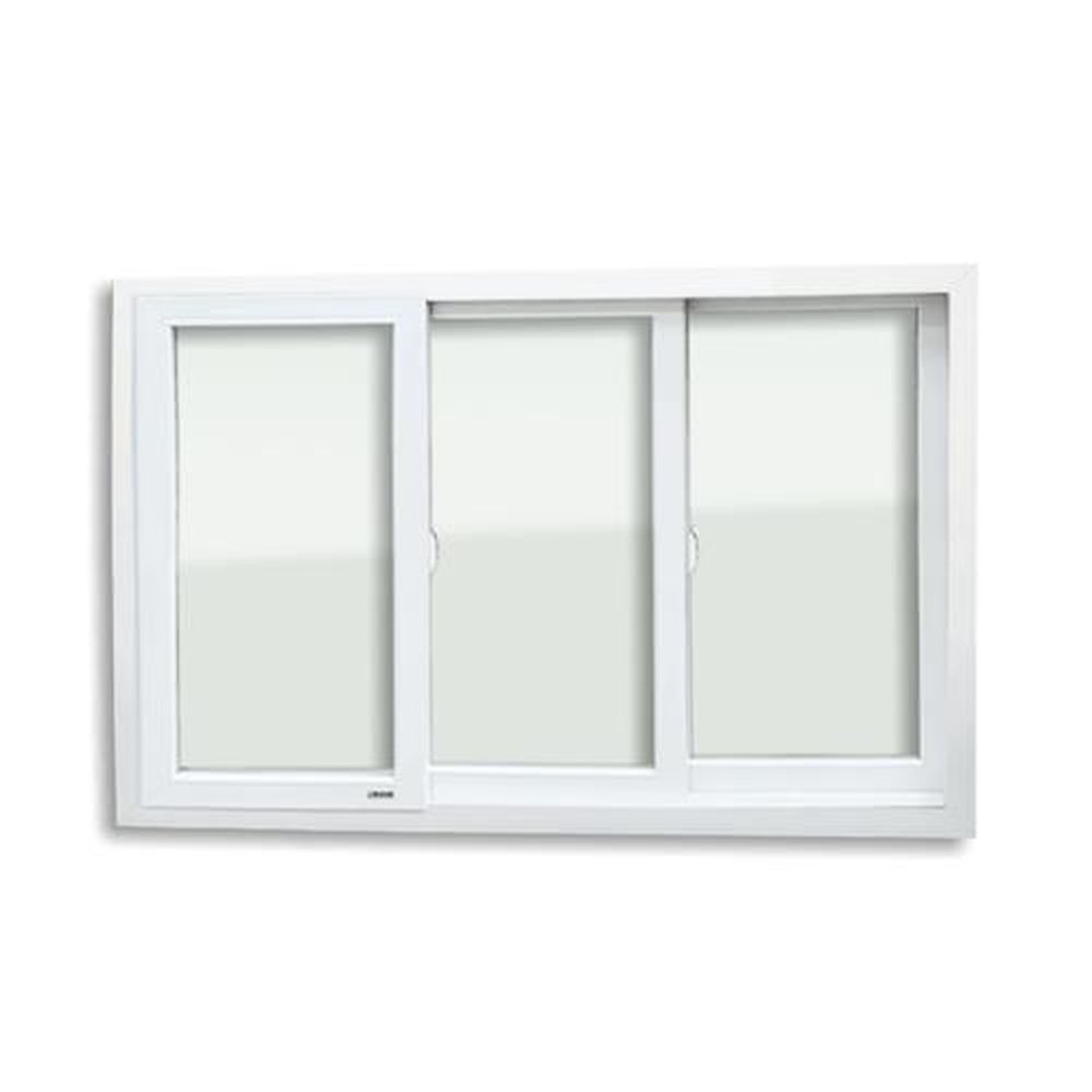 Janela Pvc Itec 3 Folhas 1/3 100 X 150 Vidro Liso