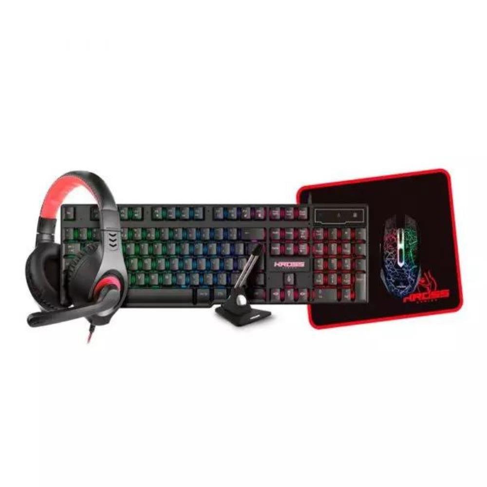 Kit Gamer 5x1 Mouse,Teclado,Mouse Pad,Headset, Mouse Bungee KE-GK5150