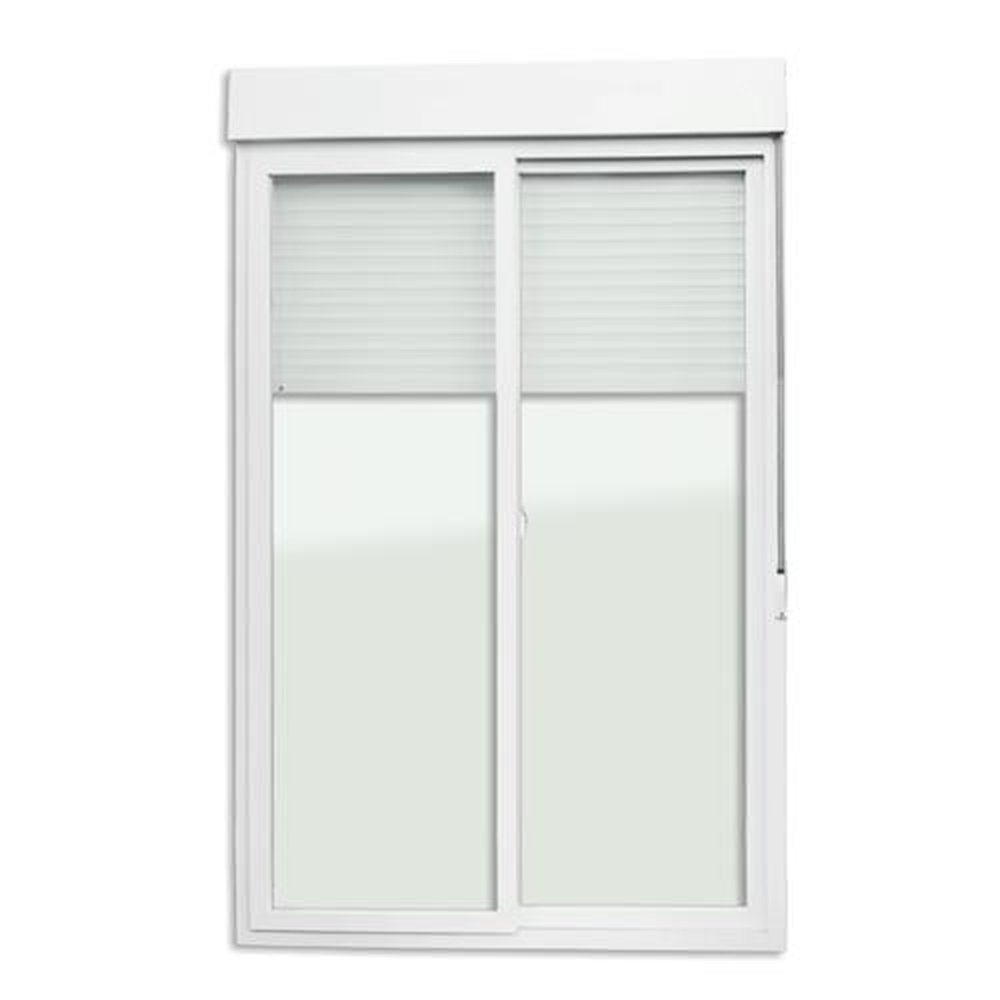 Porta Correr Integrada Pvc Itec 2 Folhas 230 X 150 Vidro Liso Temperado