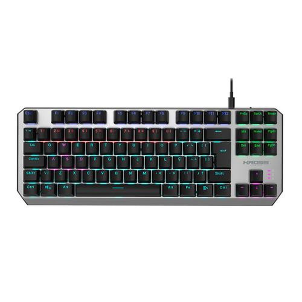 Teclado Gamer Mecânico Randgrid TKL Rainbow Switch Azul - Kross Elegance KE-KG125