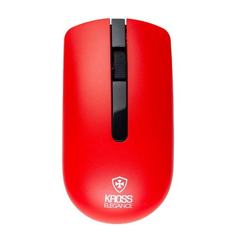 Mouse Wireless Recarregável 1600Dpi 4 botões Vermelho - Kross Elegance - KE-M315