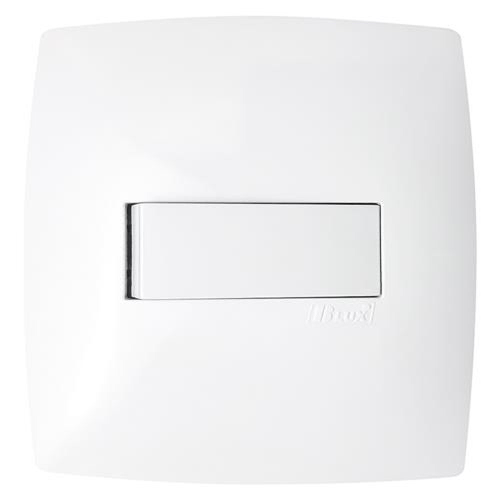 Interruptor Home 1 Tecla Horizontal Simples Branco (Cx 10)