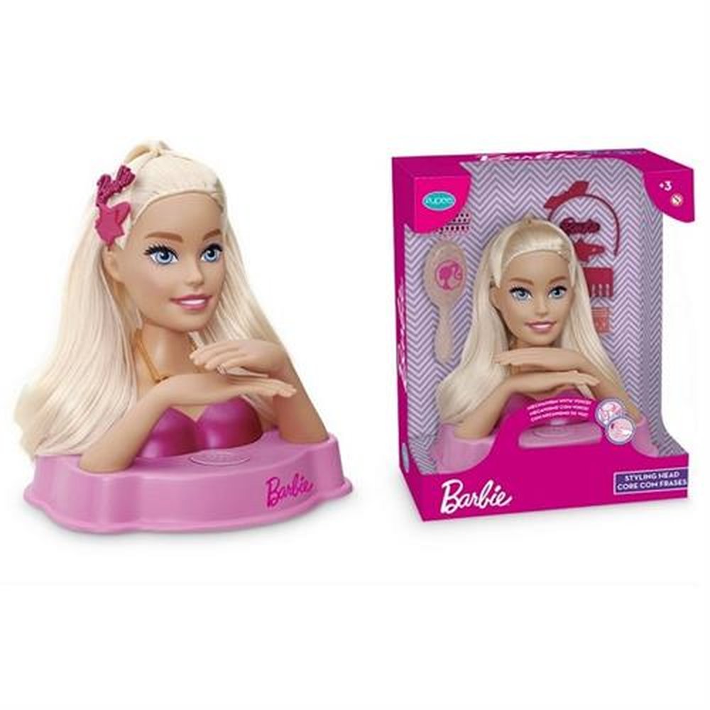 Boneca Barbie Busto STYLING Head com Frases Pupee 1291