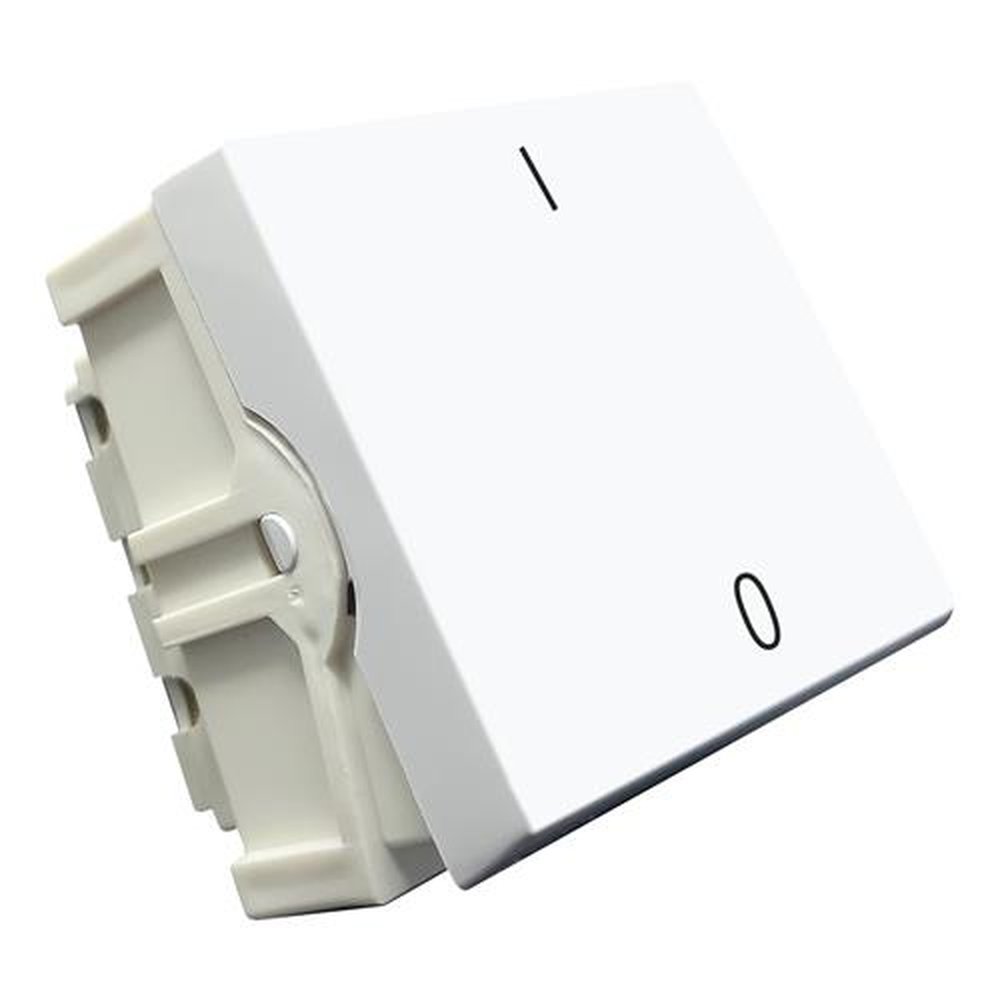 Módulo Home Overlap Interruptor Bipolar Simples 2 módulos - 20A -Branco - B.Lux (Cx 25)
