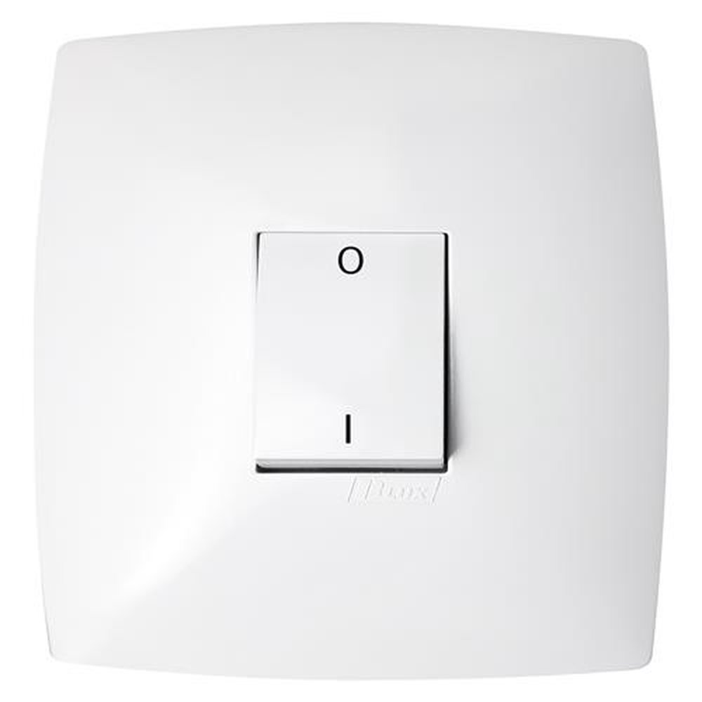 Interruptor Home 1 Tecla Vertical Bipolar Simples Com Placa Branco - B.Lux (Cx 10)