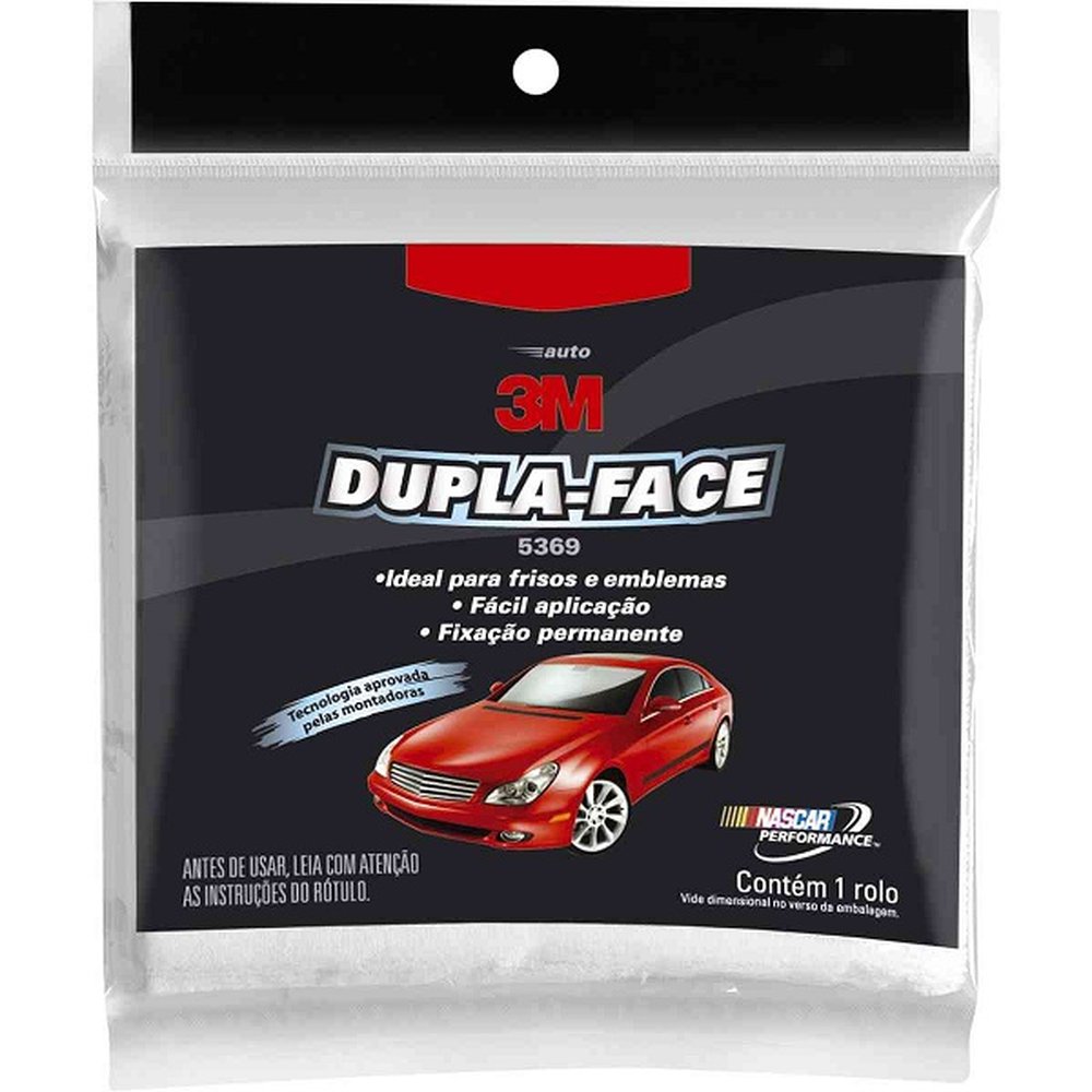 Fita Dupla Face 3M Automotiva de Espuma 5369 6MM X 20M