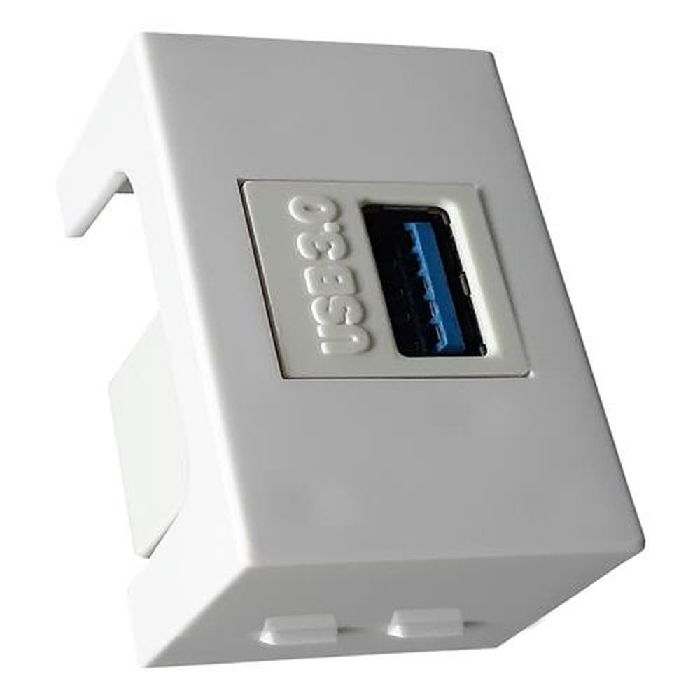 Módulo Home USB Dados 3.0 - 4,Gbps Branco (Cx 25)
