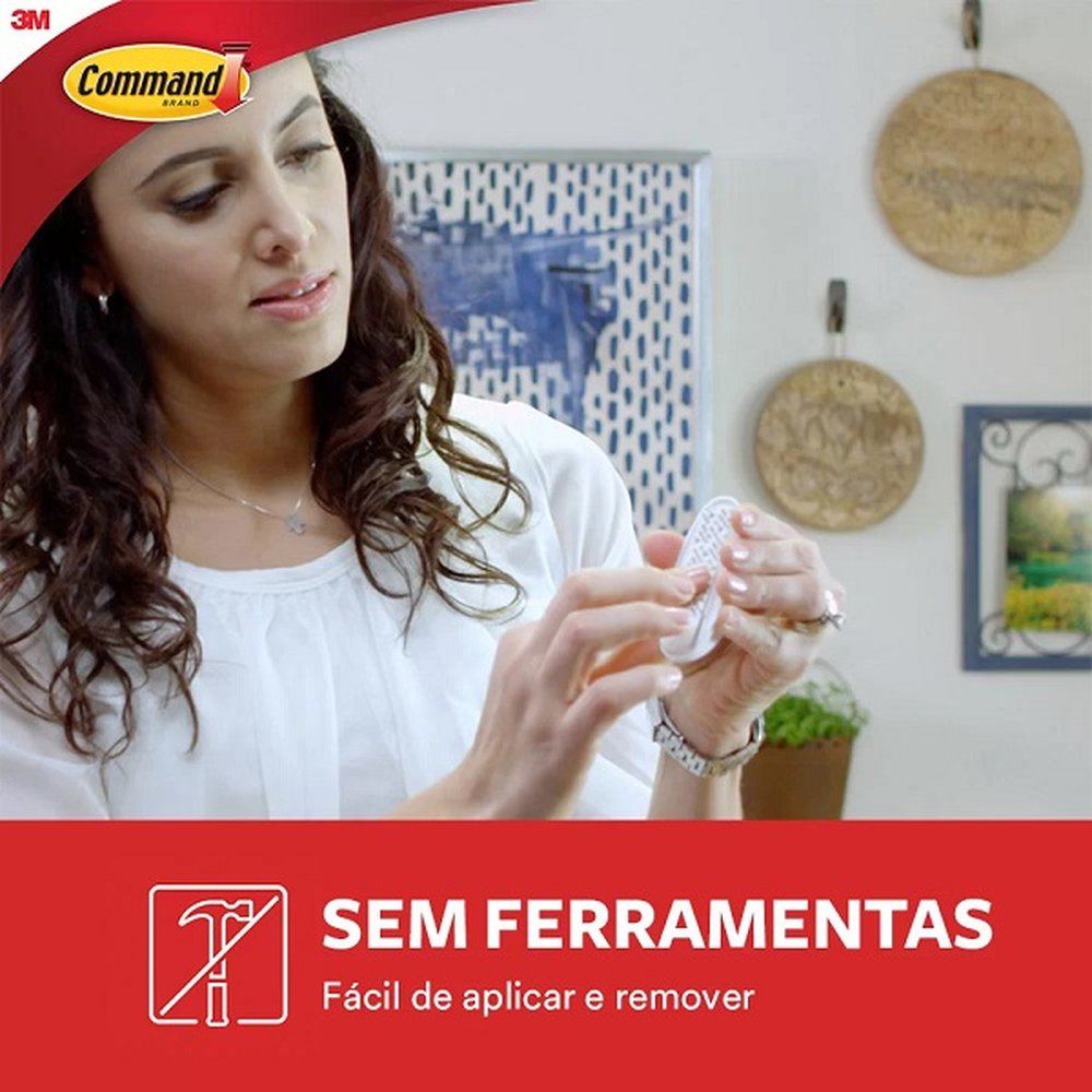 Gancho Adesivo Command Branco Pequeno ATE 450G 2 Unidades 3M