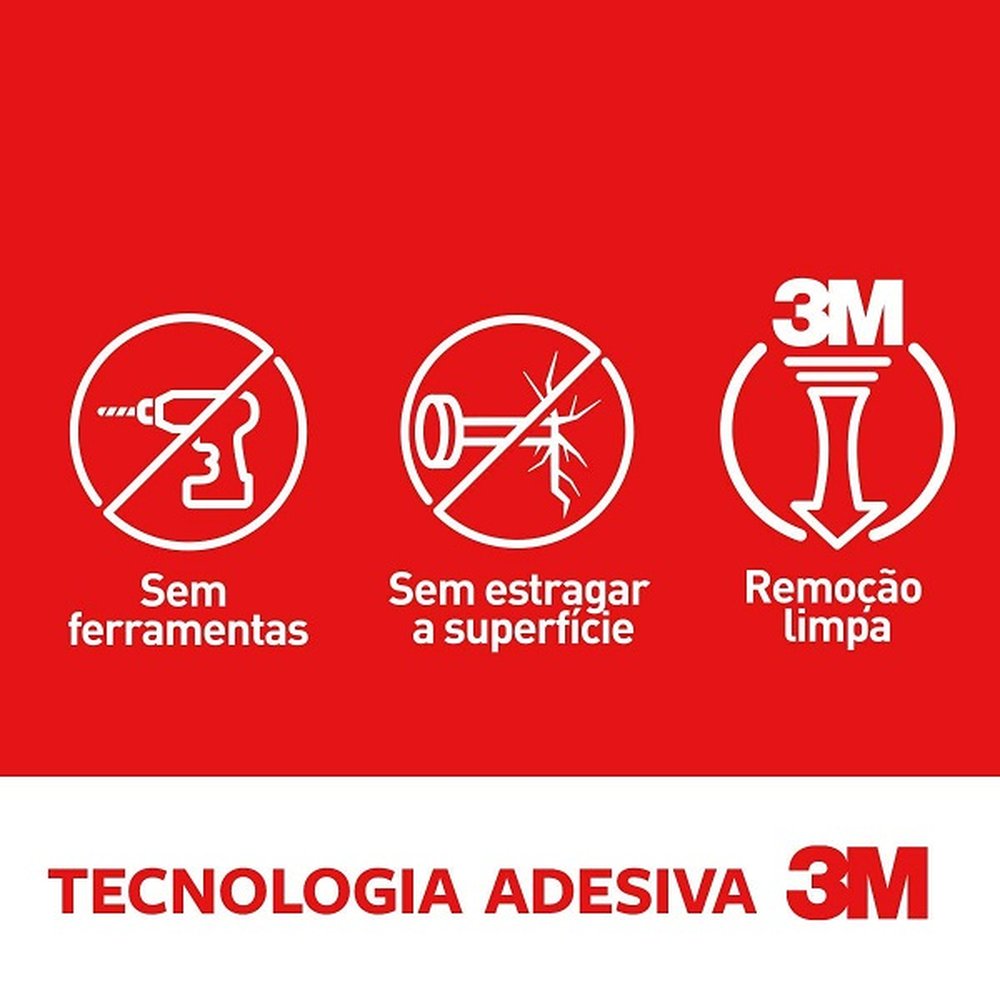 Gancho Adesivo Command Branco Pequeno ATE 450G 2 Unidades 3M