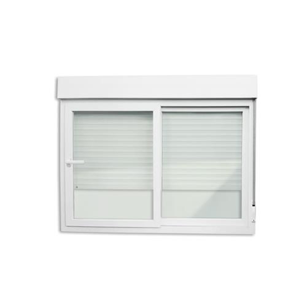 Janela Integrada Pvc Itec 2 Folhas 140 X 200 Vidro Liso com Cremona