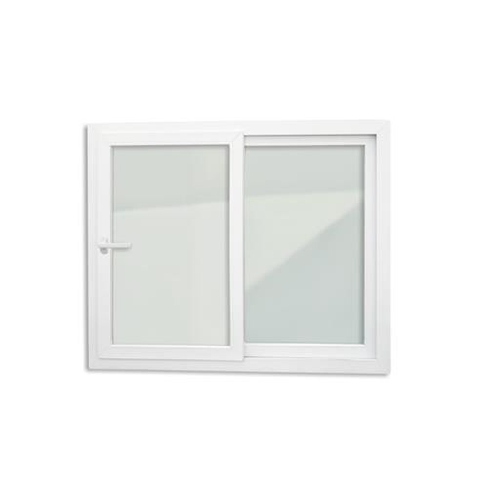 Janela Pvc Itec 2 Folhas 100 X 200 Vidro Liso com Cremona