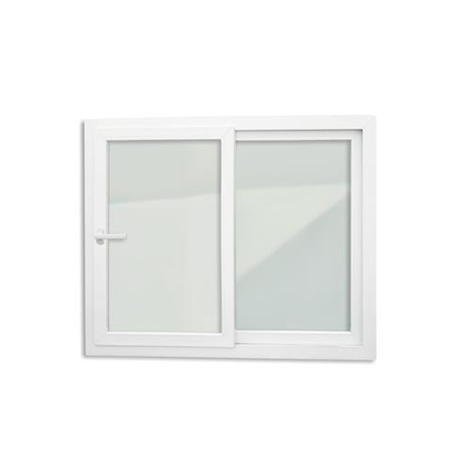 Janela Pvc Itec 2 Folhas 100 X 200 Vidro Liso com Cremona