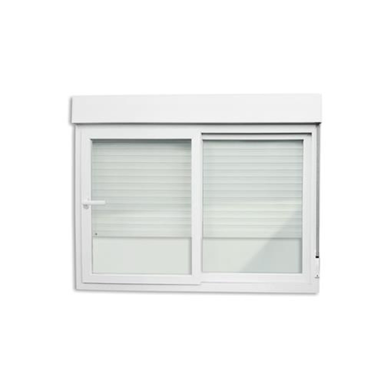Janela Integrada Pvc Itec 2 Folhas 120 X 150 Vidro Liso com Cremona