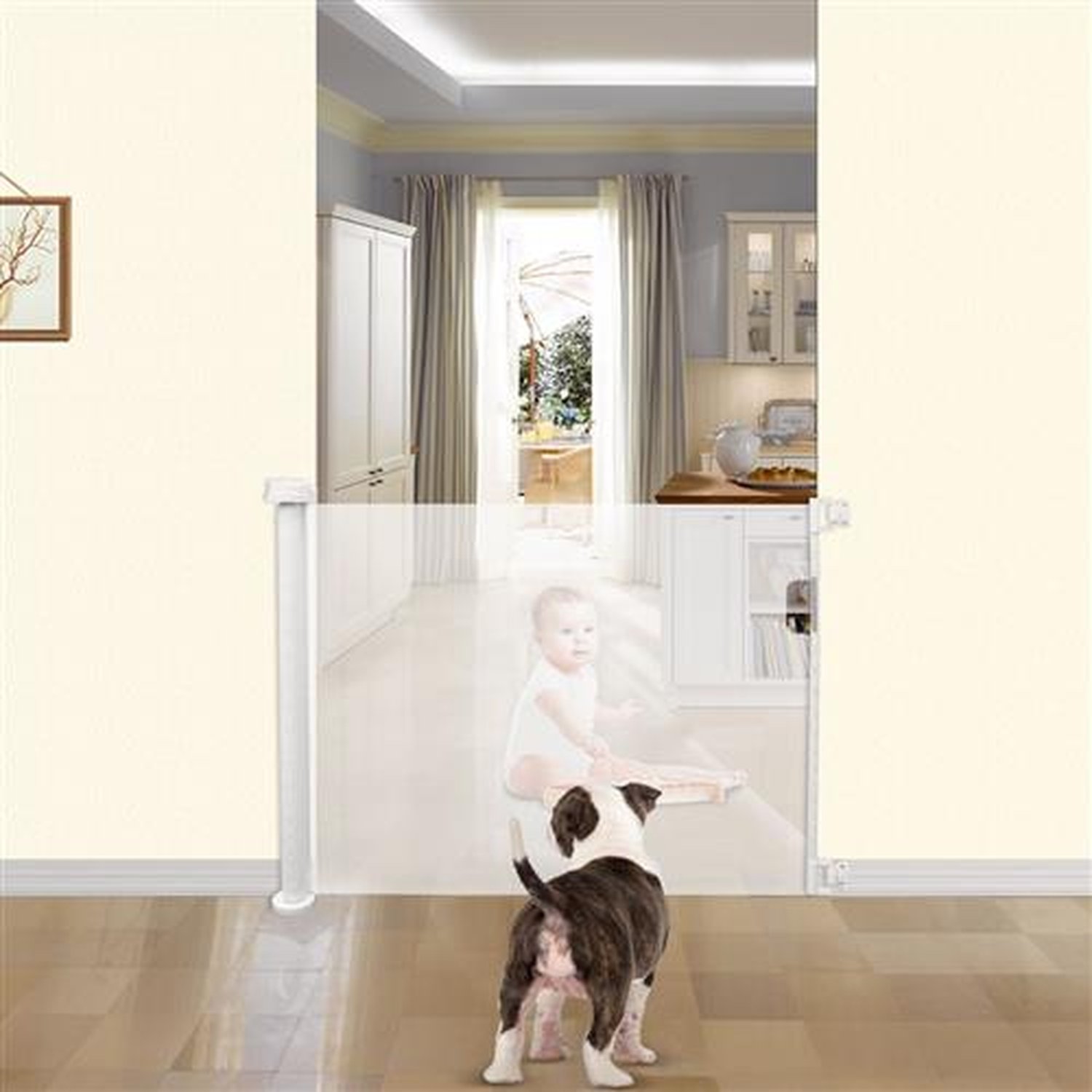 Portão Retrátil Para Bebê e Pet 86x120cm