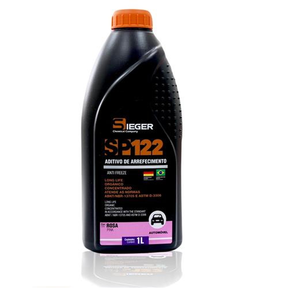 Aditivo Arrefecimento Orgânico Concentrado SP122 Rosa 1L - SIEGER
