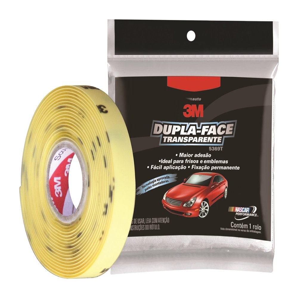 Fita Dupla Face 3M Auto Transparente 5369T 12mmX3m