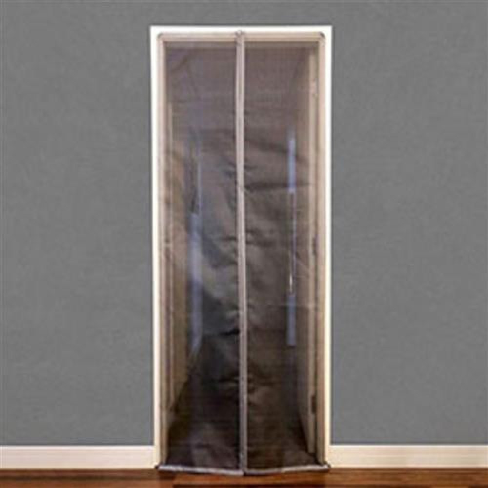 Tela Mosquiteiro para Porta Moldura Branca e Tela Cinza - 230x230cm