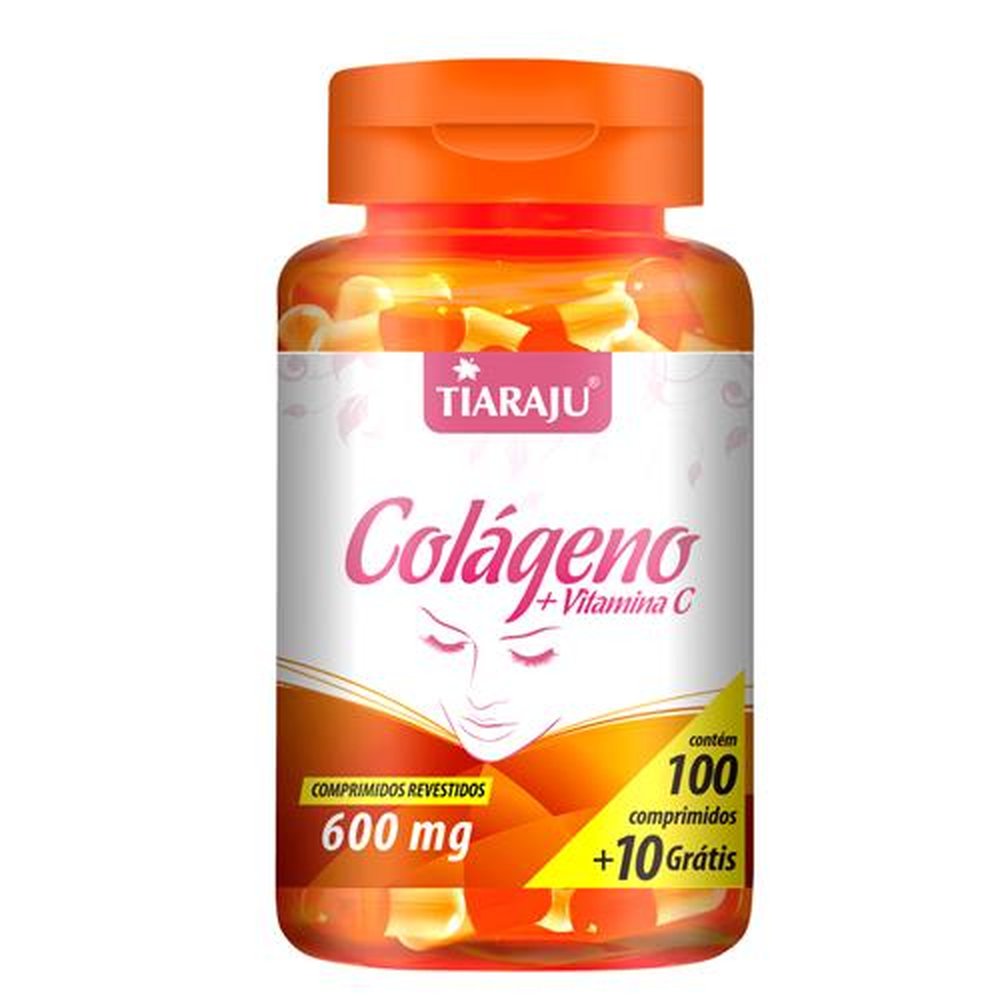 Colágeno + Vitamina C 600Mg 100+10 Comprimidos Revestidos -TIARAJU