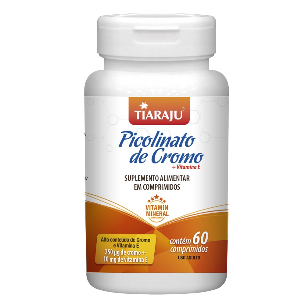 Picolinato De Cromo + Vitamina E 250 Mg 60 Comprimidos - TIARAJU