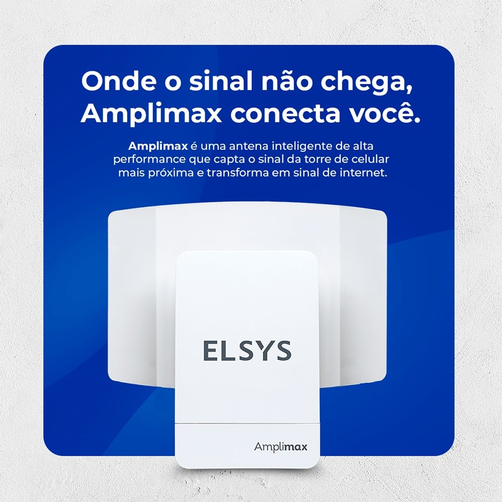 Roteador Externo Elsys 4G Voz/Dados Amplimax EPRL12 - 70 Mbps, Heptaband