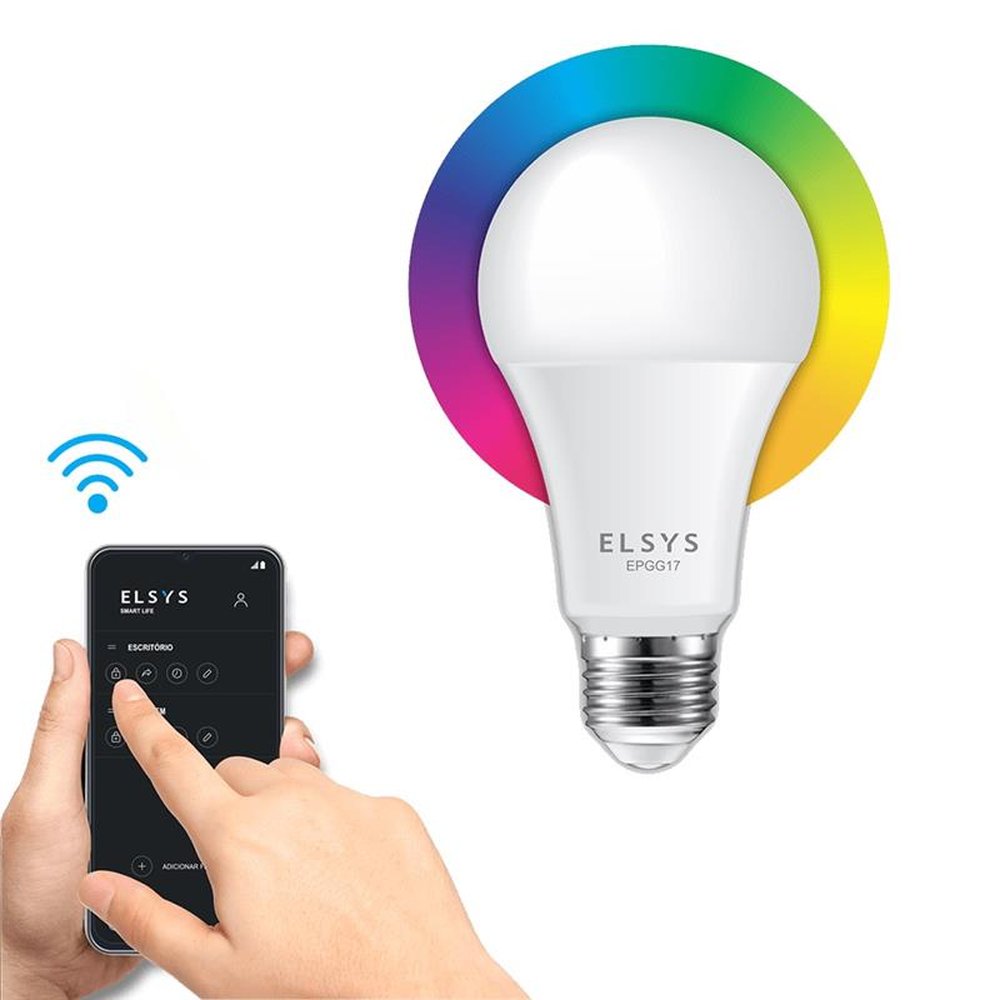 Lâmpada Led Smart Wifi Colorida 10W - EPGG17 - Elsys