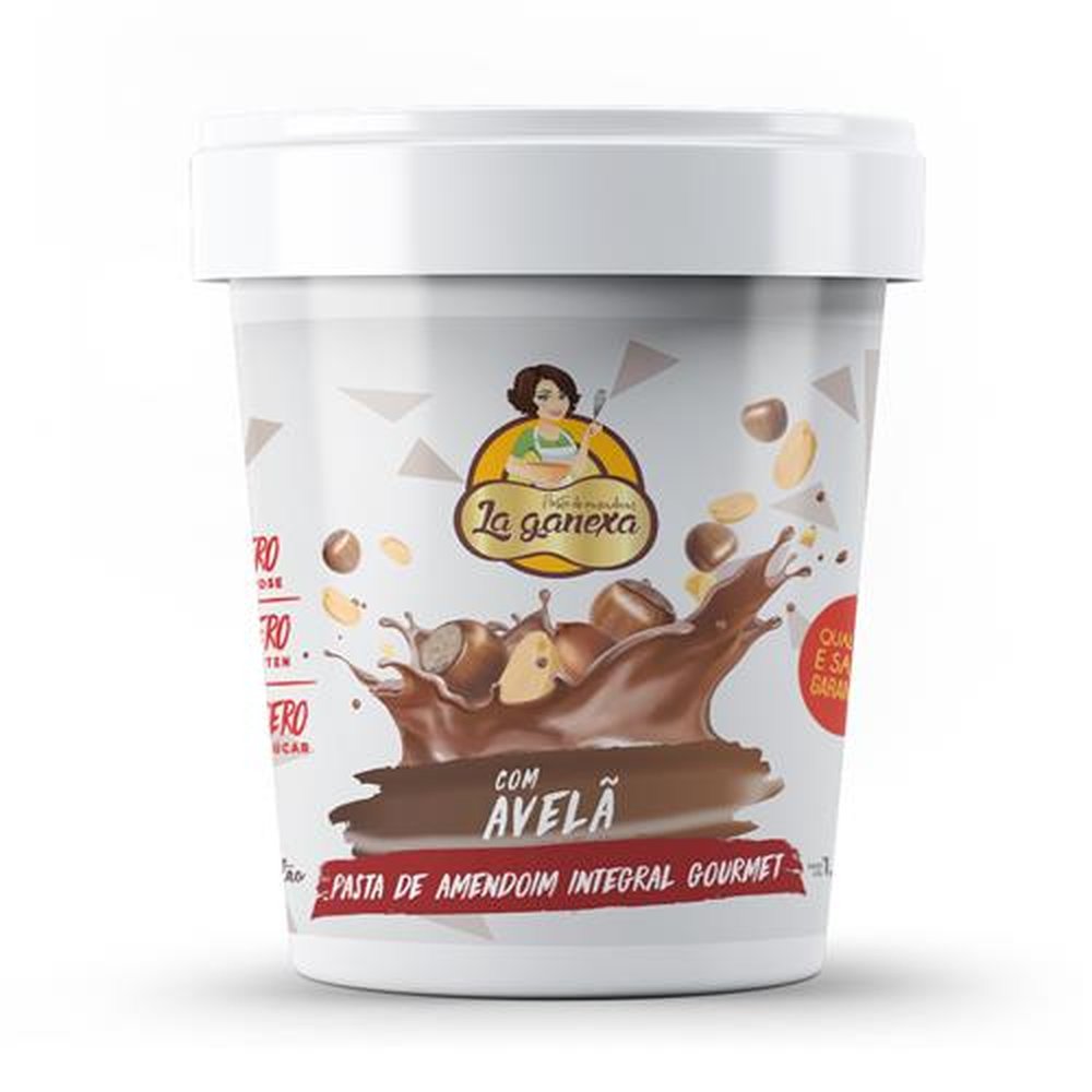 Pasta de Amendoim com Avelã 450g - Embalagem contém 12 unidades