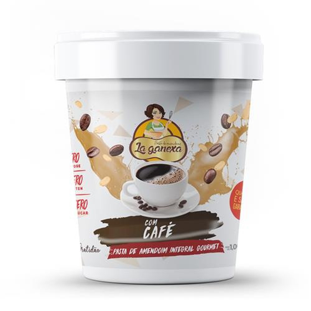 Pasta de Amendoim com Café 450g - Embalagem contém 12 unidades