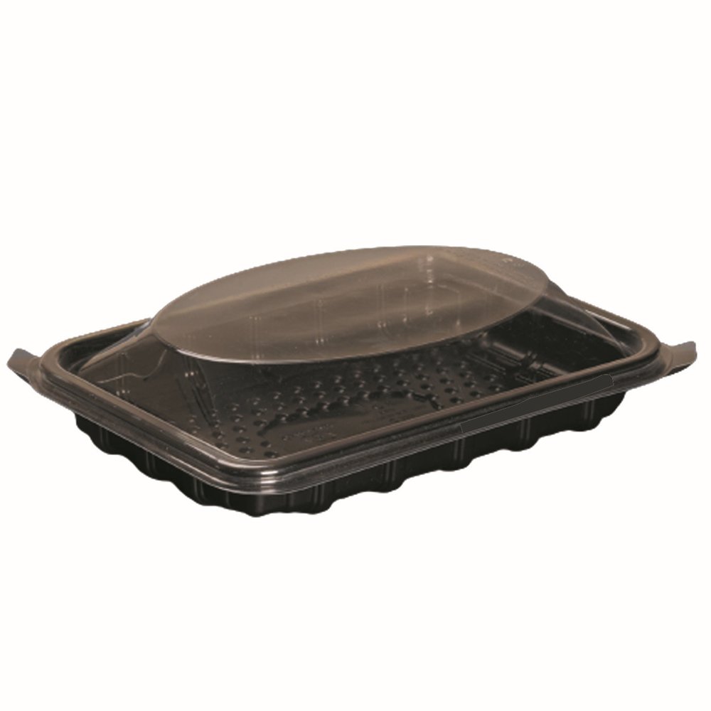 Bandeja 1000ml Preta G335 Com Tampa 100 Unidades Galvanotek