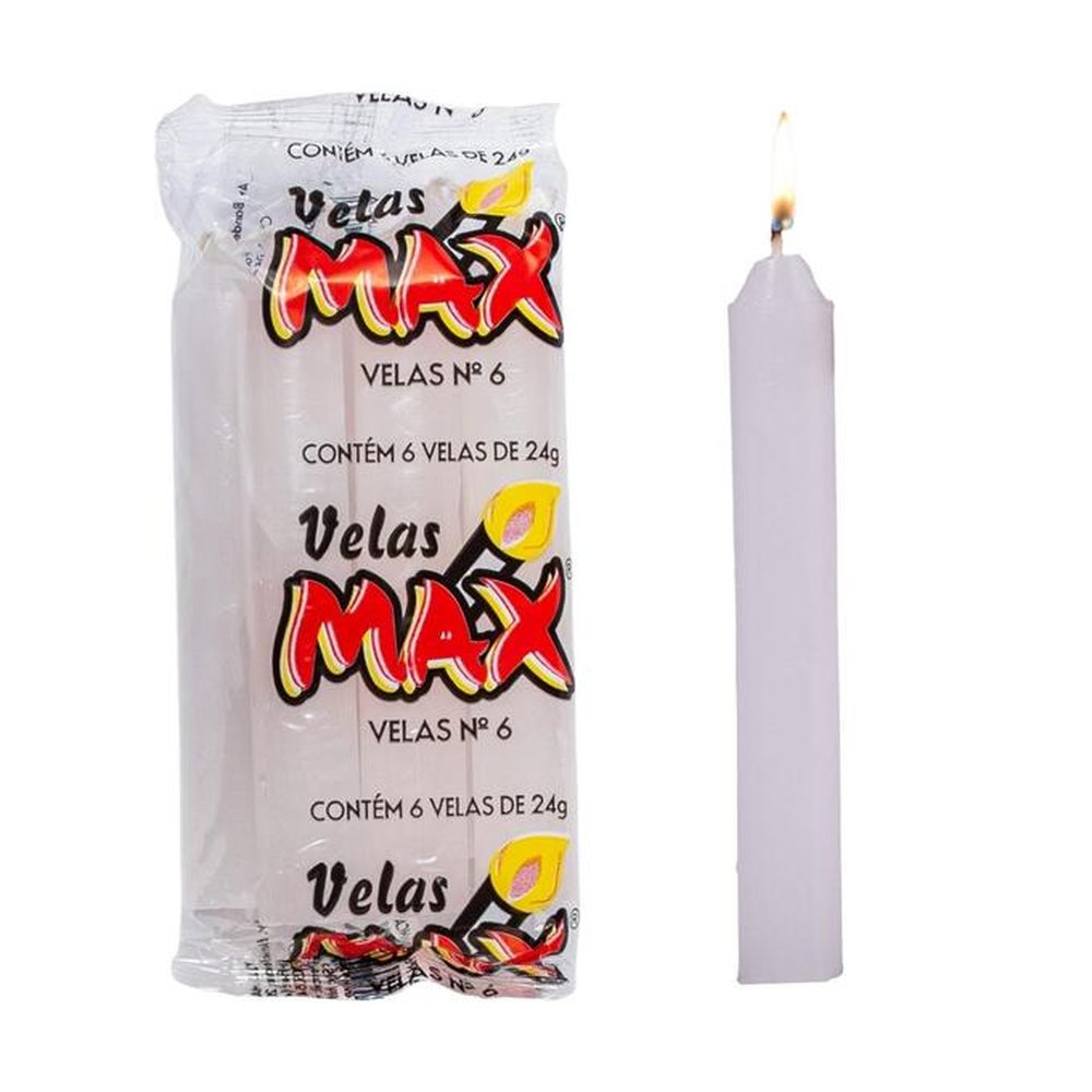 Vela Max nº 6 24g cx. 24x6 Branca