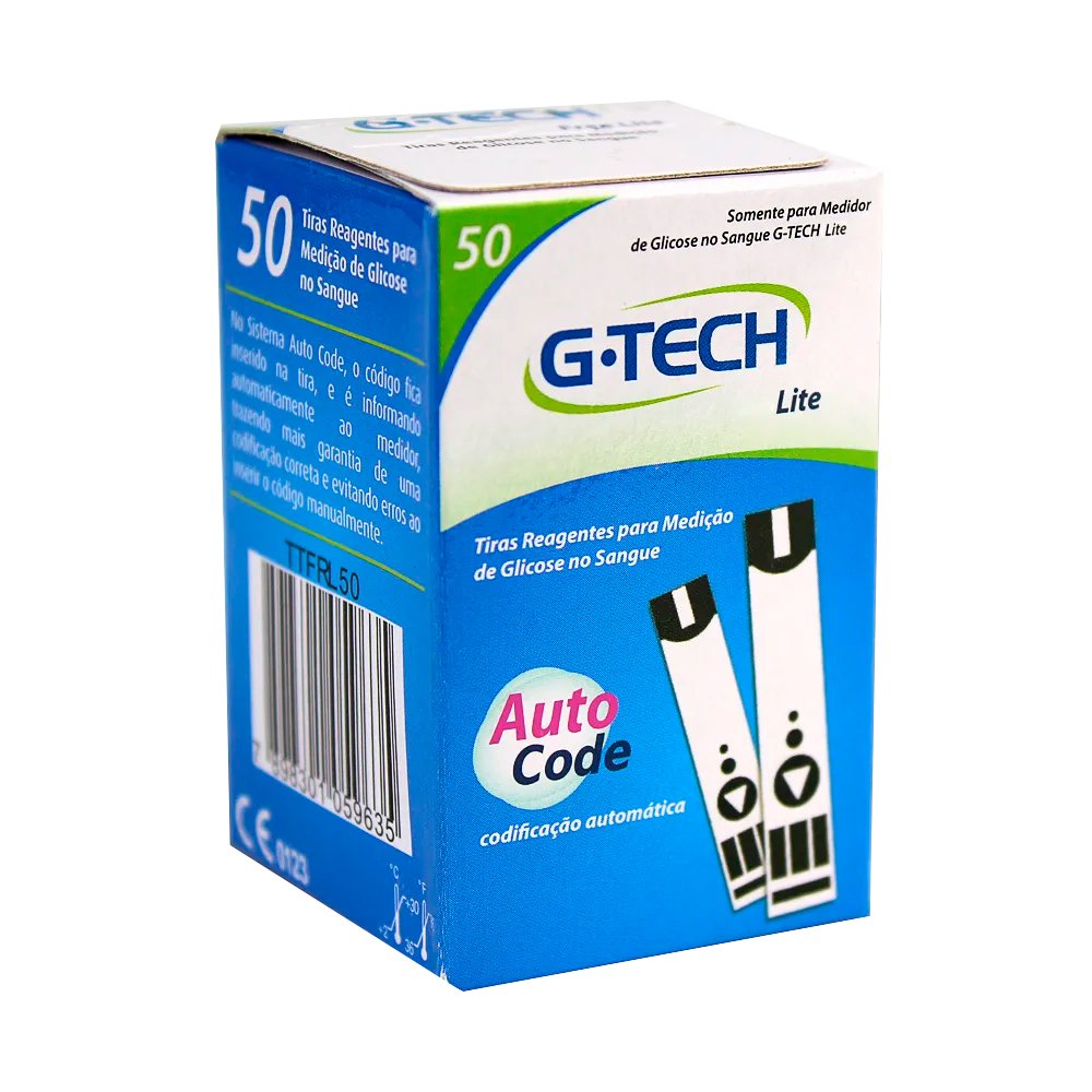 Tiras de Glicose G Tech Lite 50 Unidades