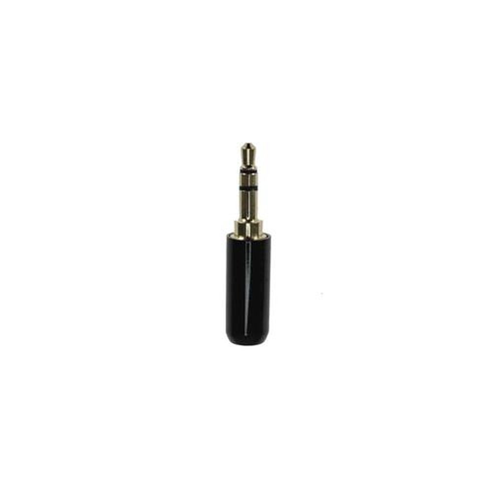 Plug P2 Stereo Pro Metálico Gold 6mm Preto Com 10 Peças