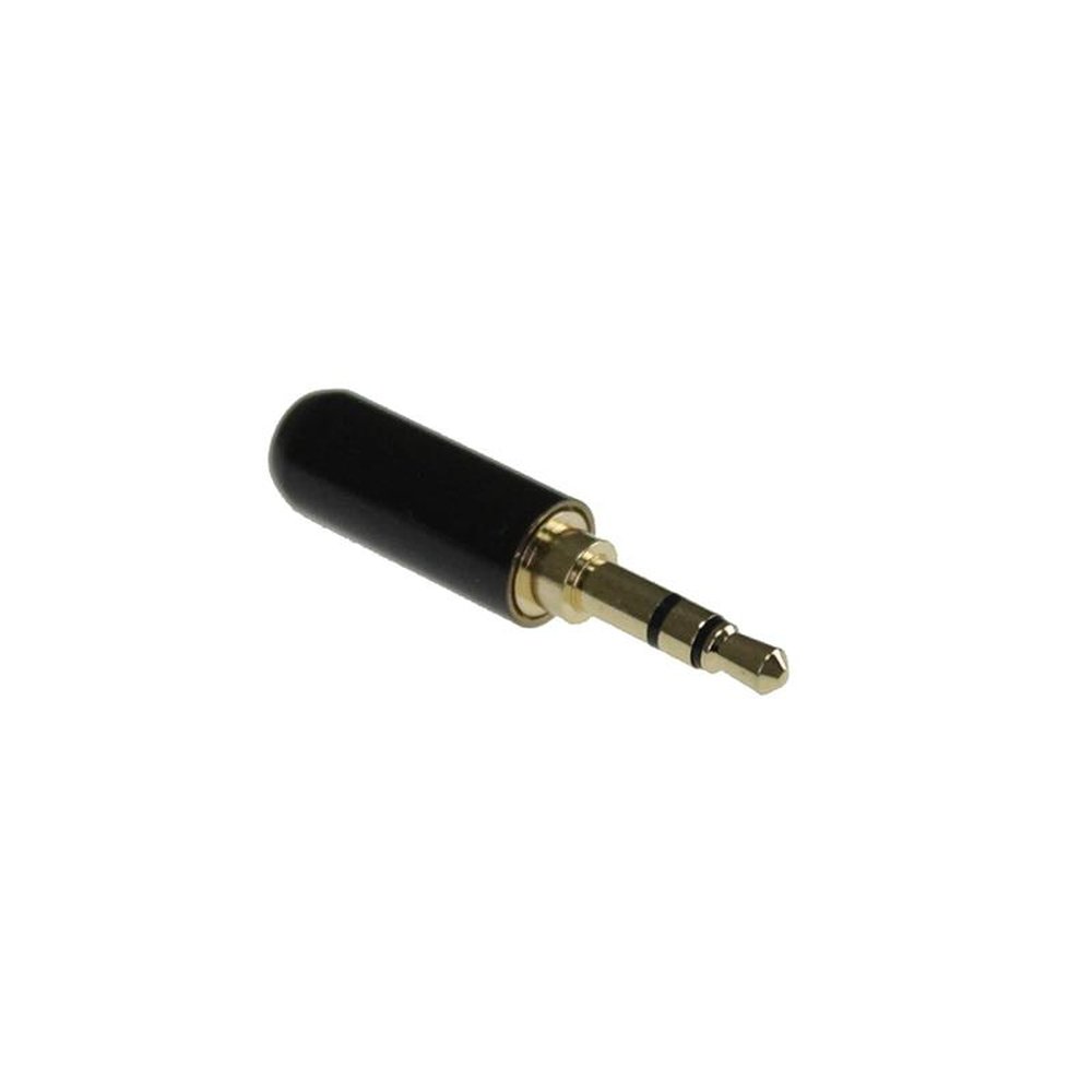 Plug P2 Stereo Pro Metálico Gold 6mm Preto Com 10 Peças