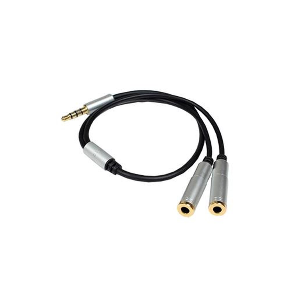Cabo P2 Stereo 4 Contatos X Fone Microfone Prata