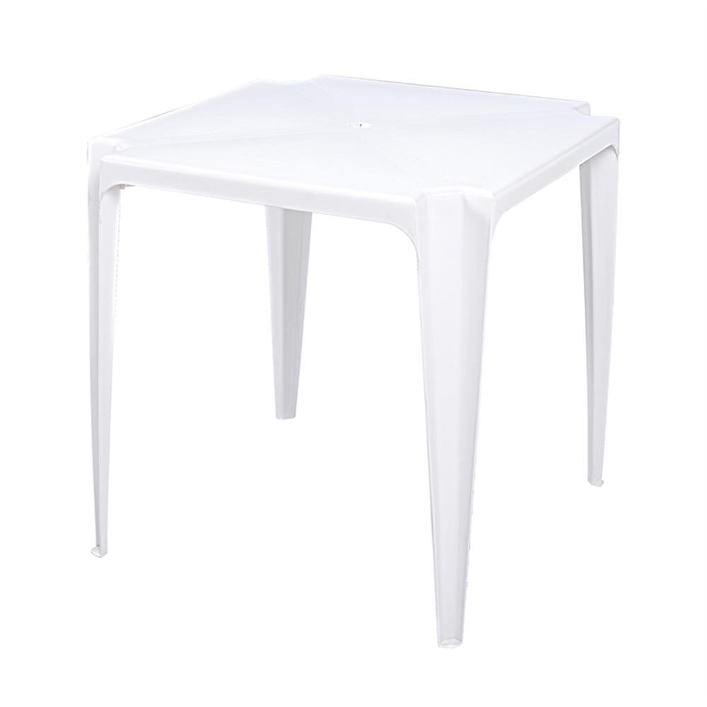 Mesa Plastica Quadrada 70Cm Branco Mor