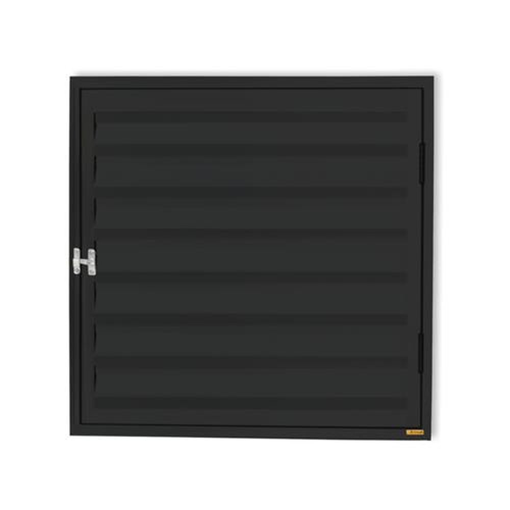 Abrigo DÁgua/Gás 60 X 60 Plus 1 Folha com Ventilação Preto Acetinado