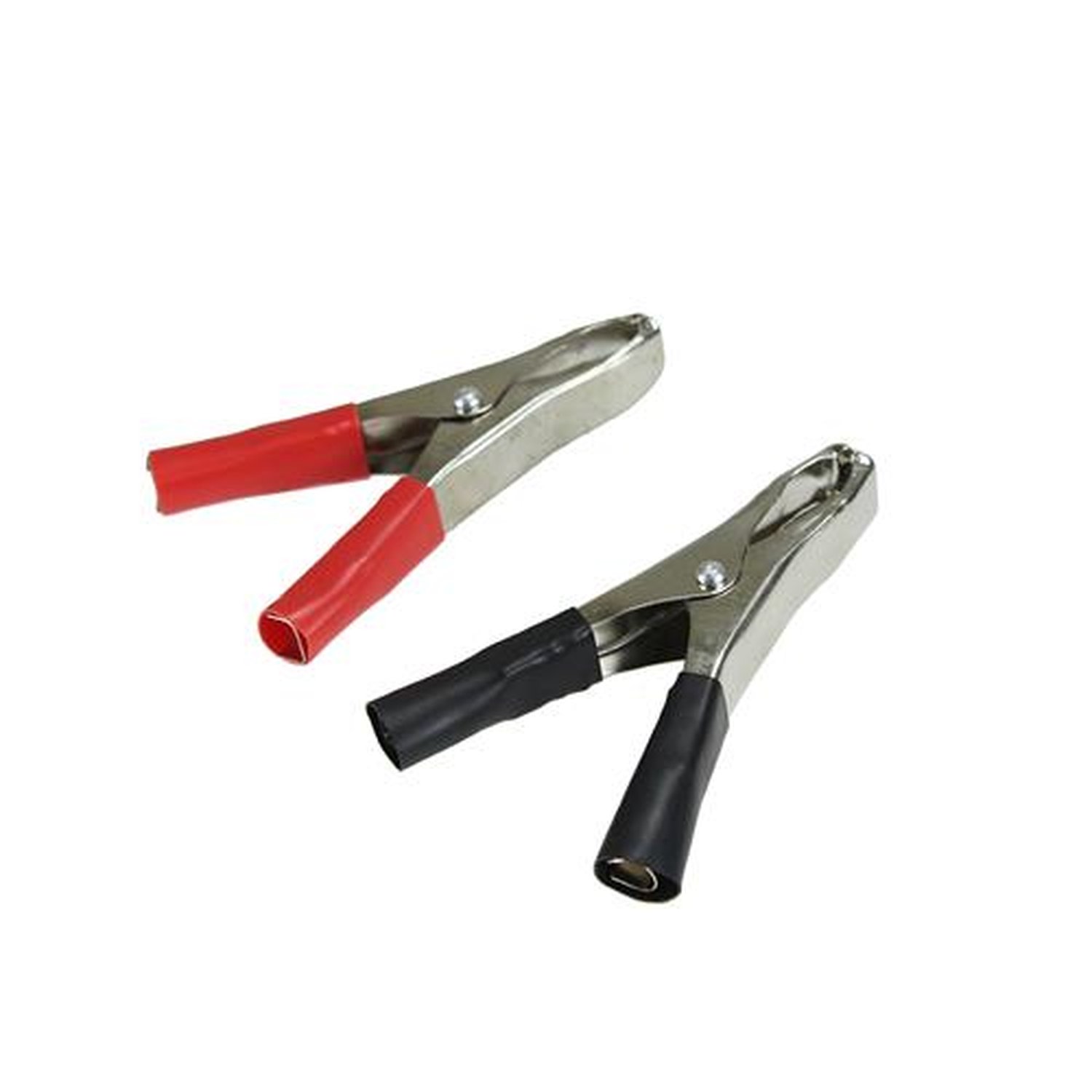 Garra Jacaré Bateria 50A Média Preto/Vermelho Com 4 Peças