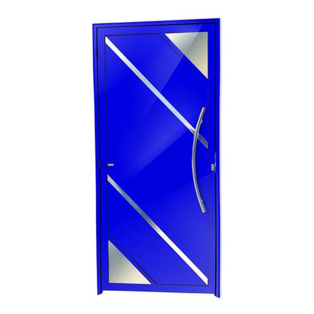 Porta Lambril Oasis com Puxador Lado Direito Super Azul Brilhante 100