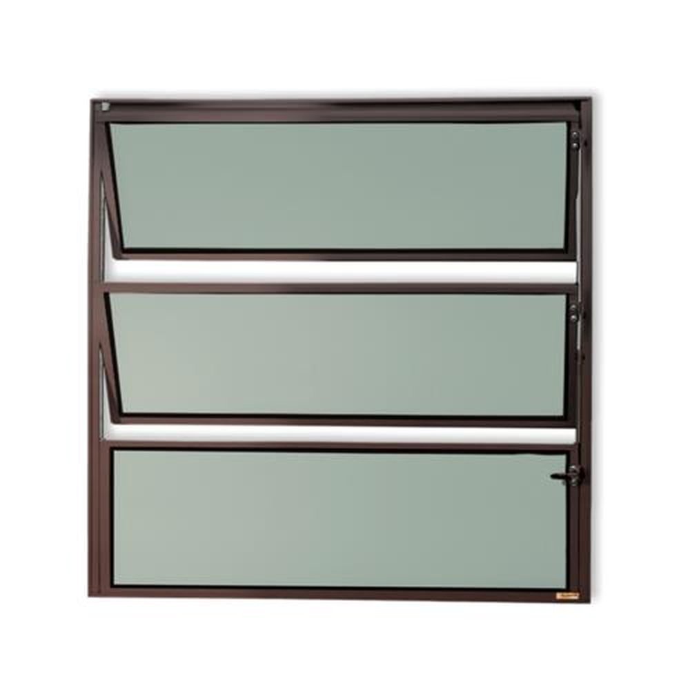 Basculante 60 X 60 Master Vidro Boreal Marrom Corten