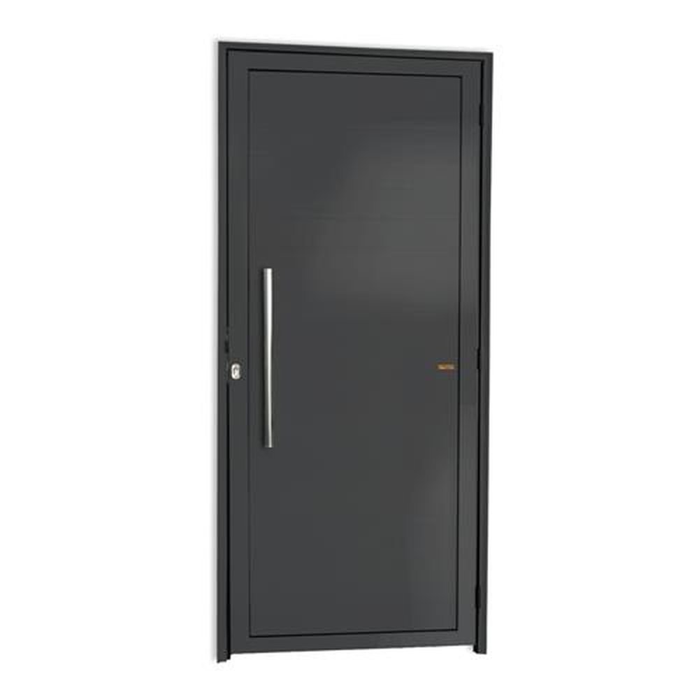 Porta Lambril com Puxador Lado Esquerdo Super Cinza Acetinado 100