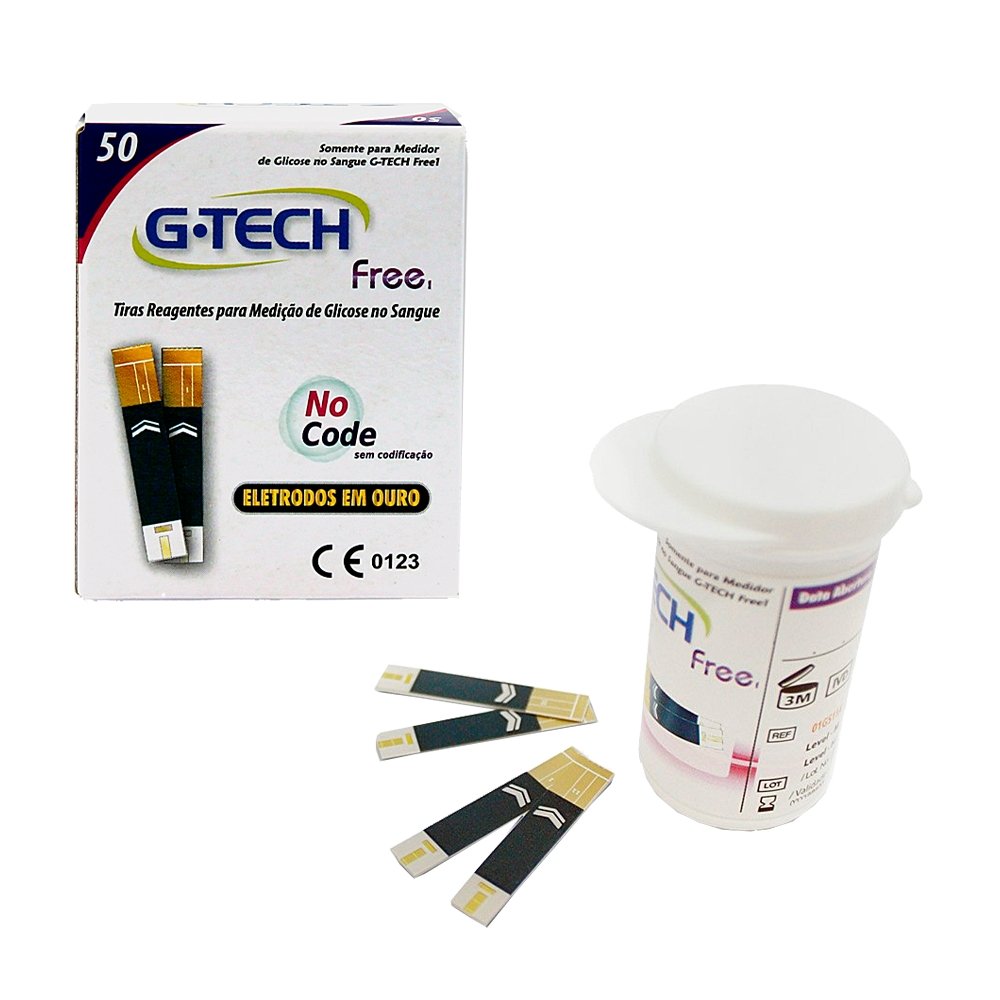 Tiras de Glicose G Tech Free 50 Unidades