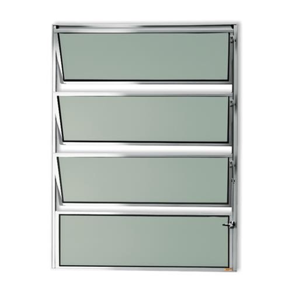 Basculante 80 X 80 Master Vidro Boreal Anodizado Brilhante