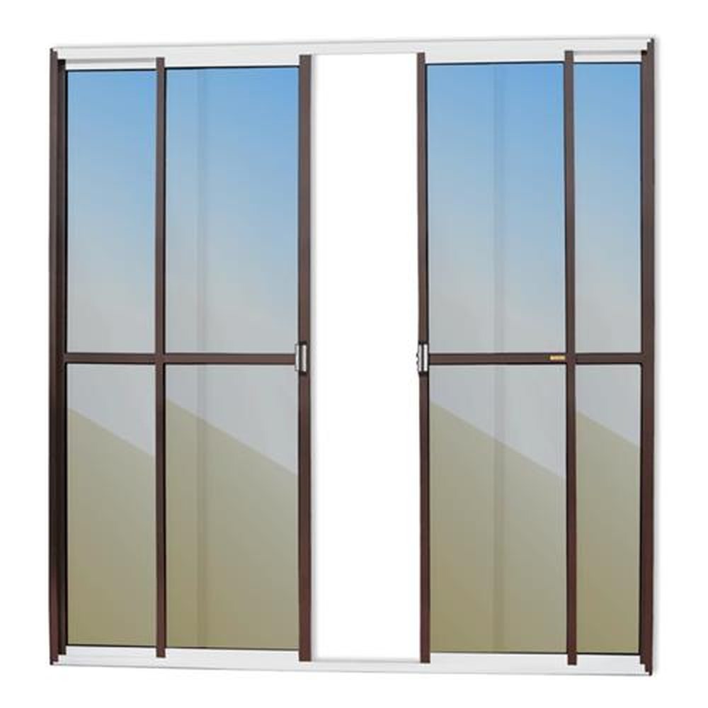 Portabalcao 4 Folhas 210 X 200 Super Vidro Reflex Mix Corten