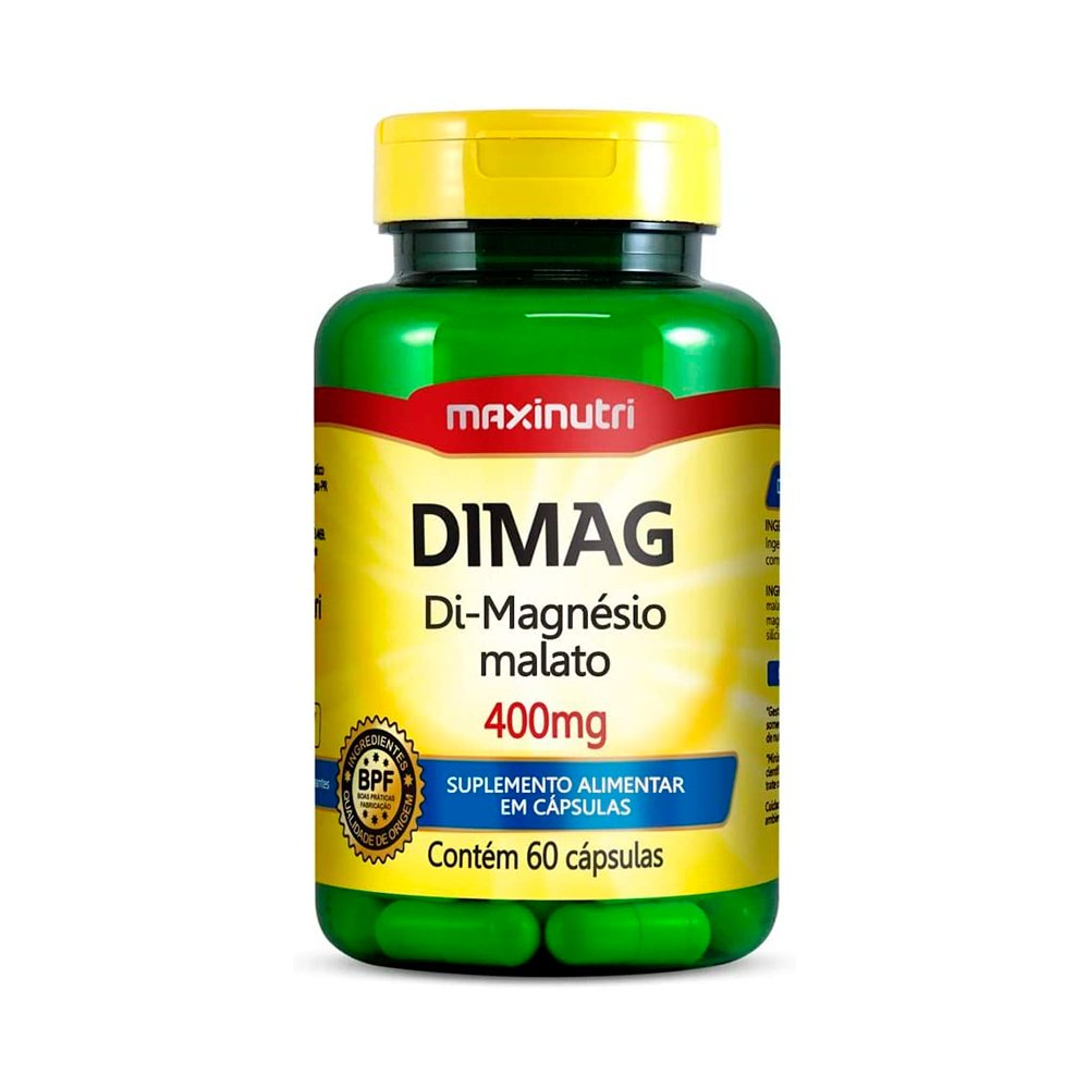 Di Magnesio Malato 400mg Maxinutri 60 Capsulas