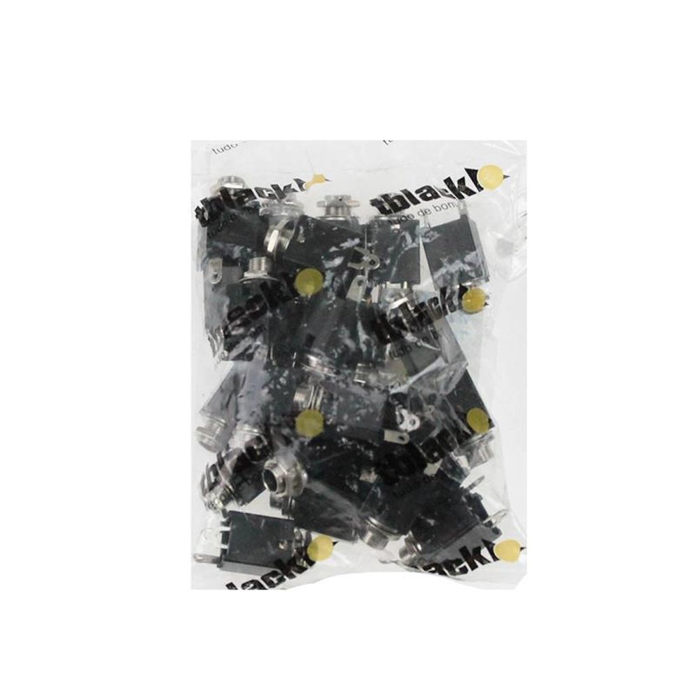 Jack J10 Mono Plástico Circuito Aberto Capa 2T Com 25 Peças