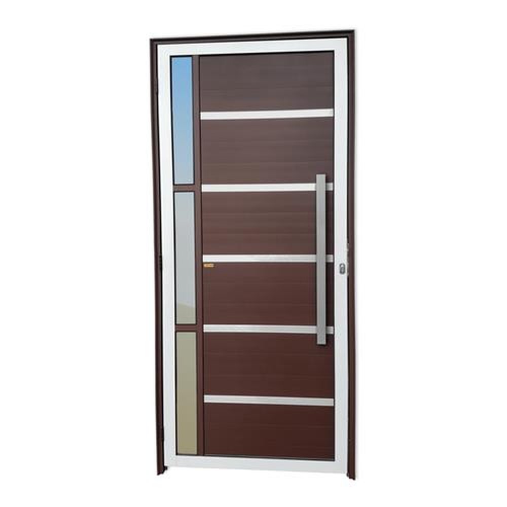 Porta Lambril Miraggio com Puxador Lado Direito Super Mix Corten 90