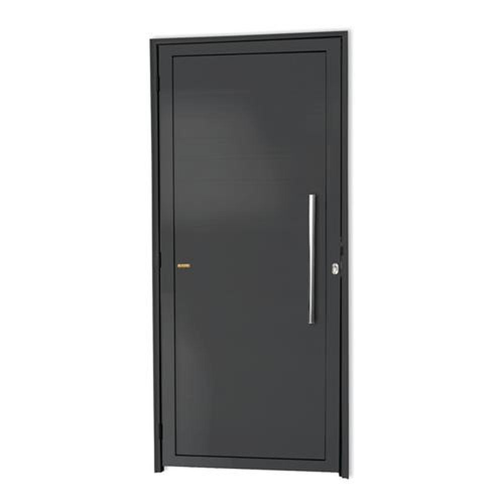 Porta Lambril com Puxador Lado Direito Super Cinza Acetinado 100