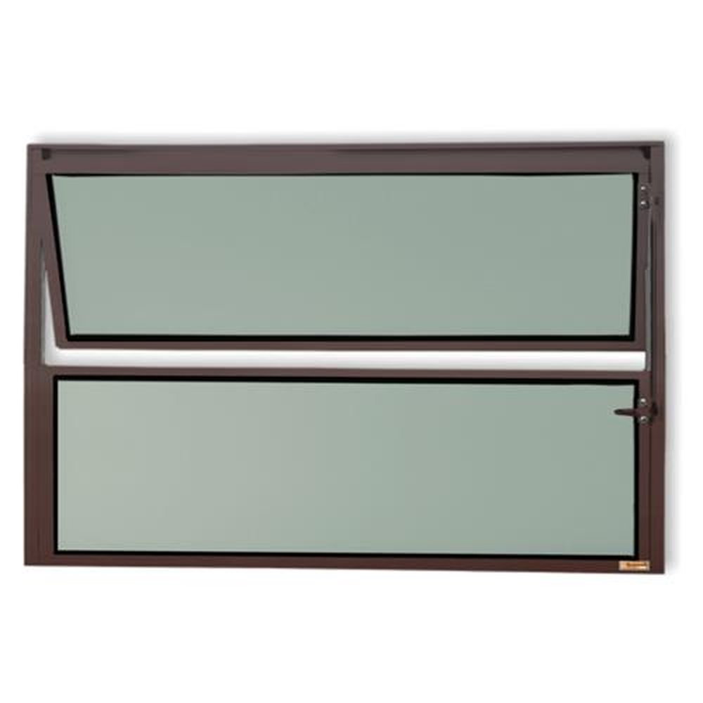 Basculante 40 X 80 Master Vidro Boreal Marrom Corten