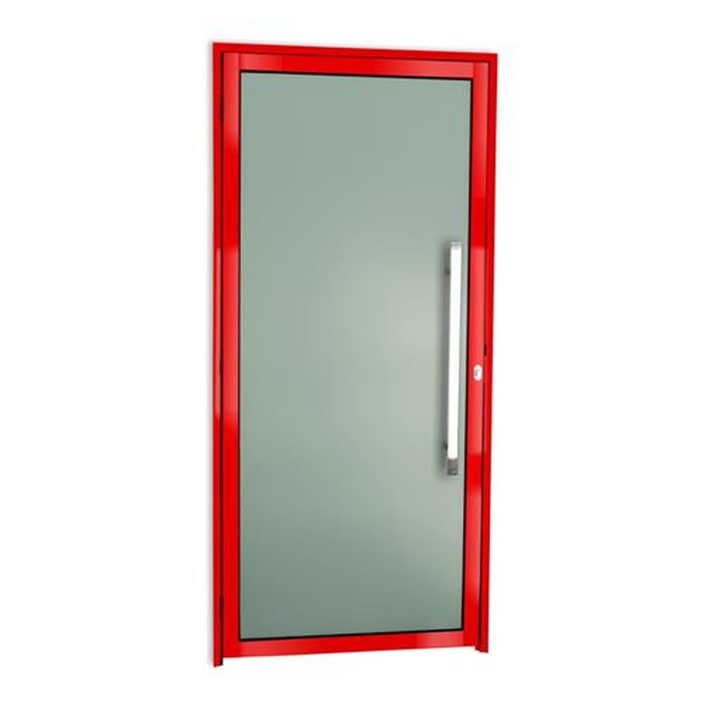 Porta Murano com Puxador Lado Direito Super Vermelho Brilhante 100