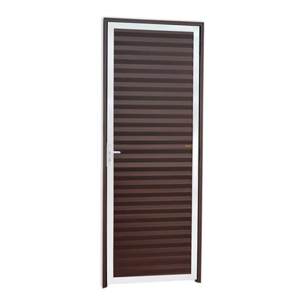Porta Fechada 80 Lado Esquerdo Linha 25 Mix Corten